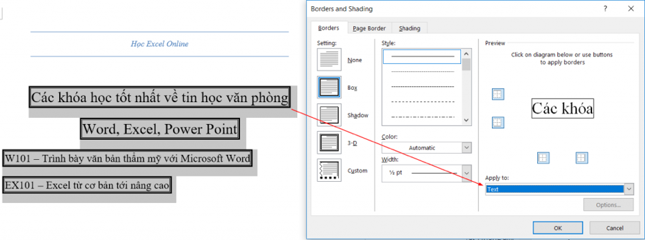 Cách tạo khung trong word 2007, 2010, 2013, 2016 - TOTOLINK Việt Nam