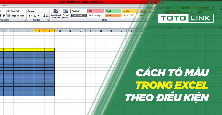 Cách tô màu trong excel theo điều kiện có sẵn