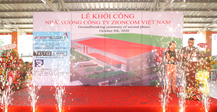 Lễ khởi công xây dựng nhà máy thứ hai Công ty TNHH Zioncom (Vietnam)