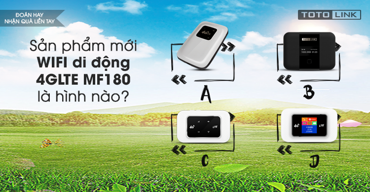 [Mini Game Số 1] Sản phẩm mới của dòng 4G LTE có tên MF180 là hình nào?