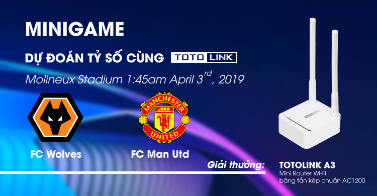 [Mini Game Số 4] Dự đoán tỷ số trận đấu Wolves và Manchester United