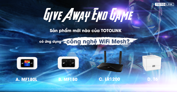 [Mini Game Số 8] Sản phẩm mới nào của TOTOLINK có ứng dụng công nghệ WiFi Mesh ?