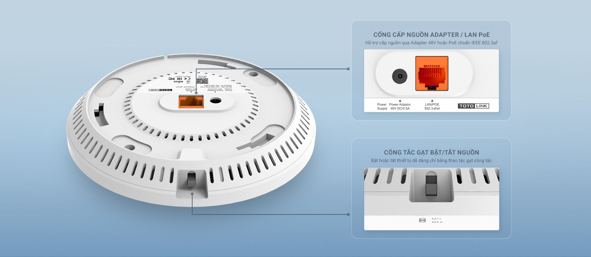 TOTOLINK-CA1300 PoE-Mini-Wifi-op-tran